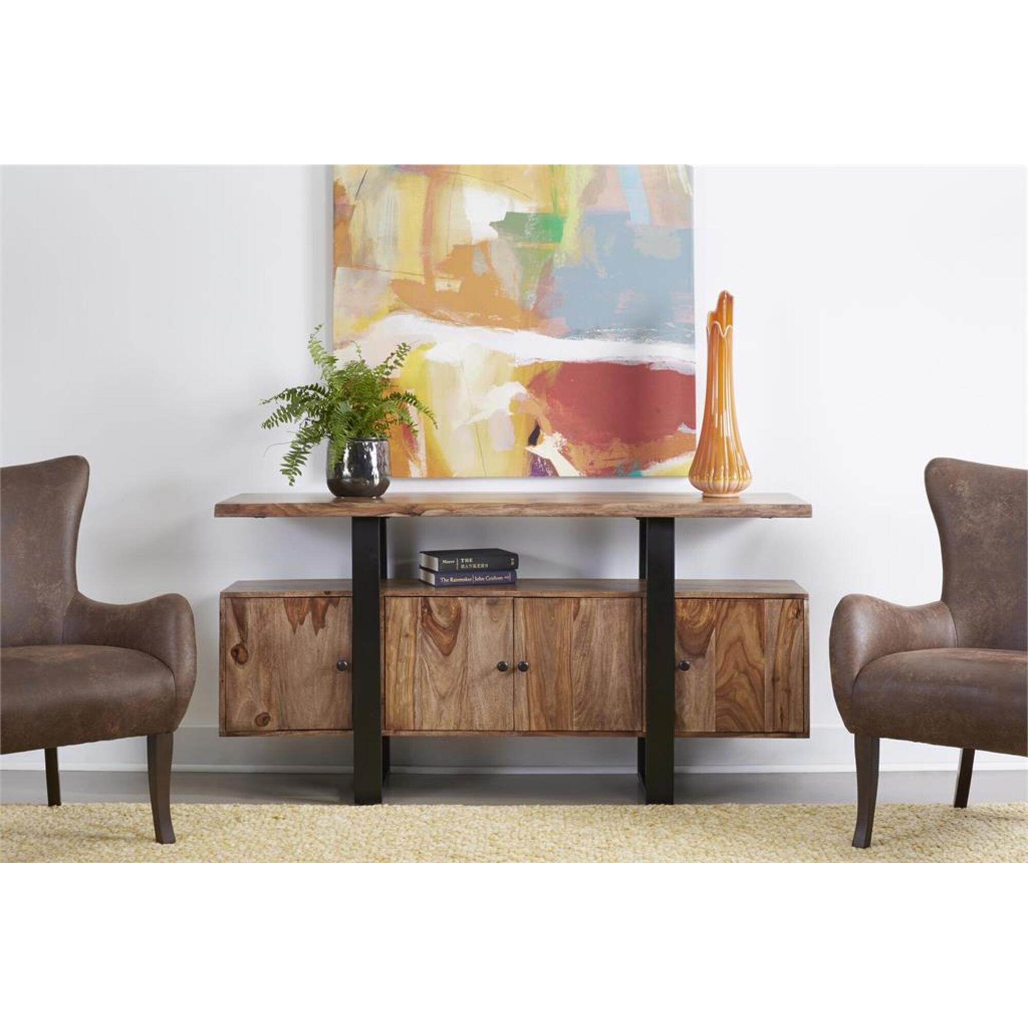 Brownstone Nut Brown 4-door Sideboard Brownstone Nut Brown 4-door Sideboard