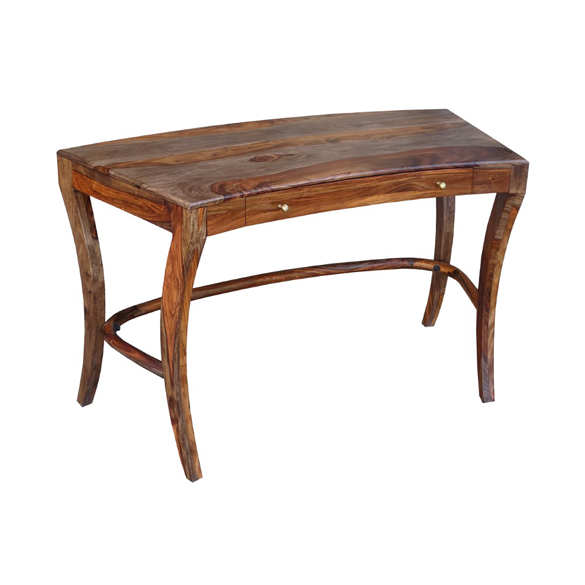 Brownstone Nut Brown Curved One-Drawer Writing Desk Brownstone Nut Brown Curved One-Drawer Writing Desk