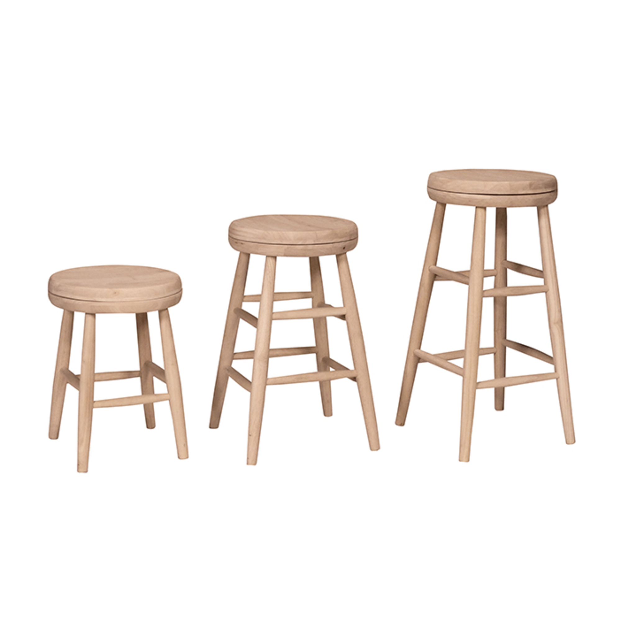 Scoop Seat Swivel Stool - 18-inich